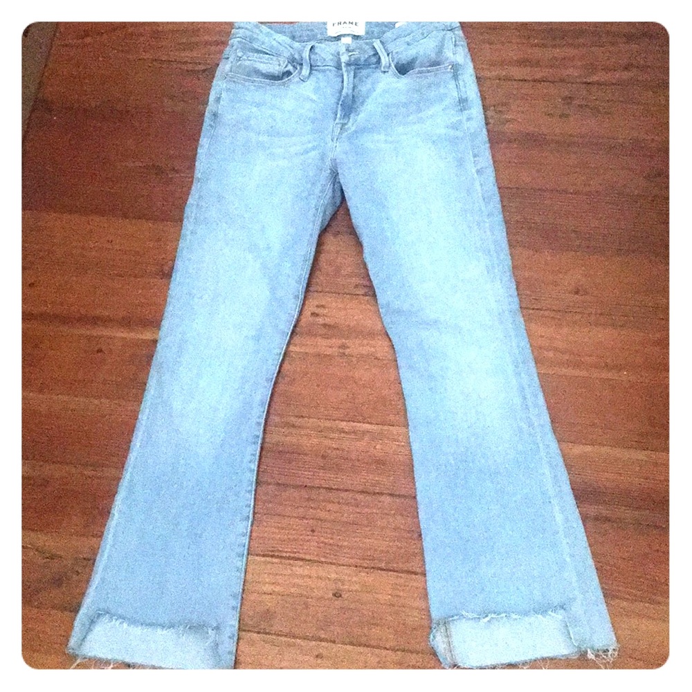 FRAME Mini boot cut crop denim jeans